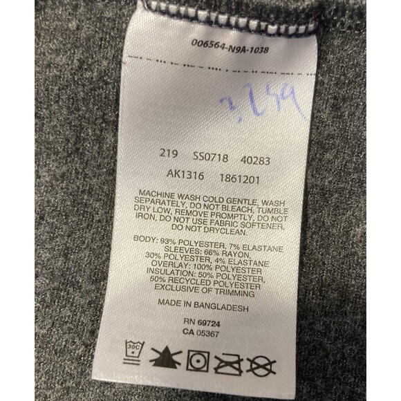 Columbia Women’s Medium Jacket Omni Heat Blue Gray Felt Sleeves Unique Style - Picture 4 of 9